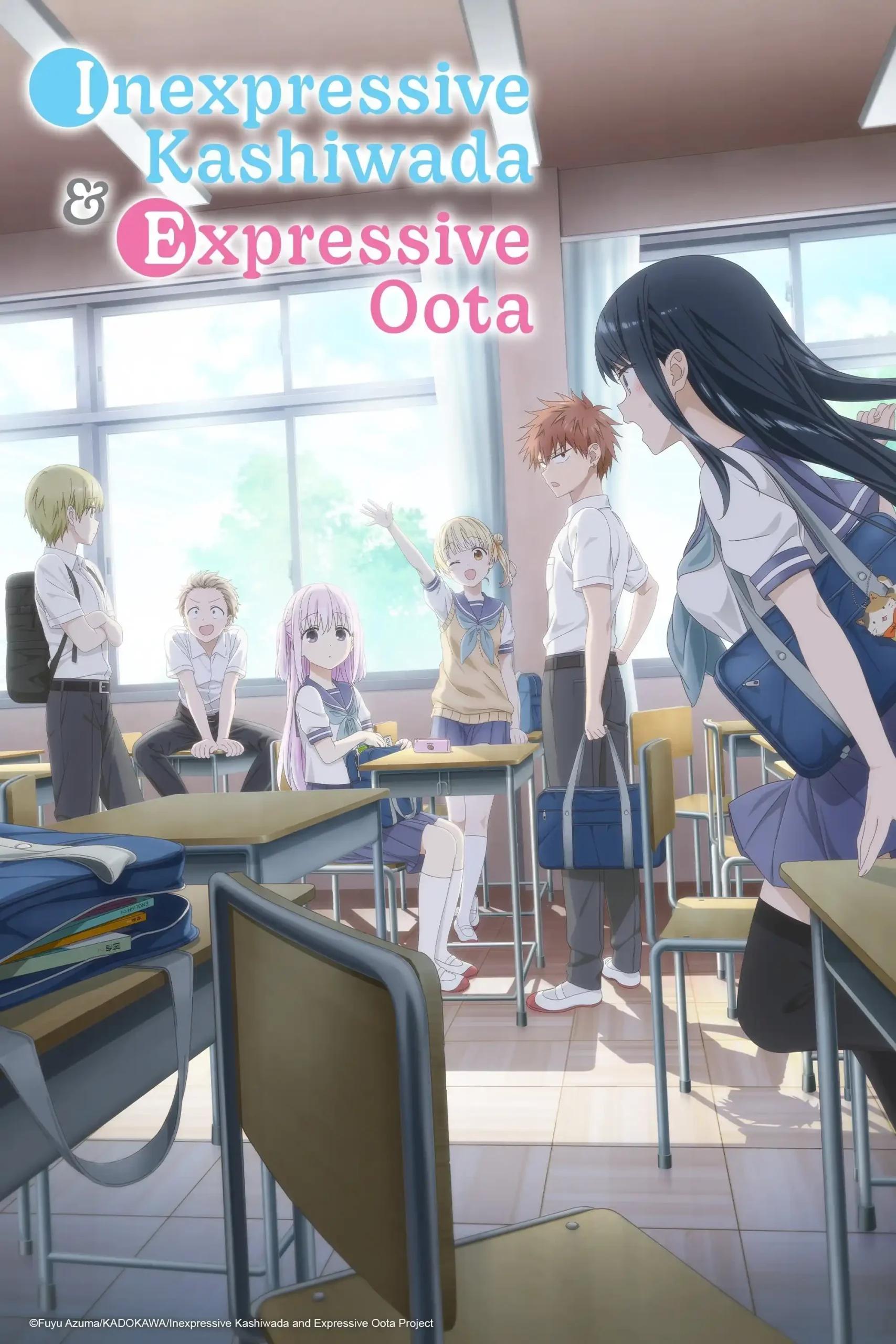 Poster de Kao ni Denai Kashiwada-san to Kao ni Deru Oota-kun